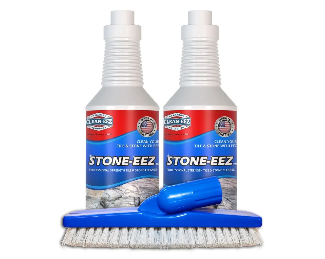 Stone-Eez  2 Bottle Kit With Free Stand-Up Grout Brush 1