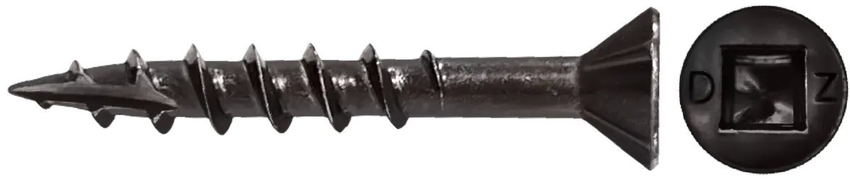 Lok Wood Screws- Square Flat With Nibs Coarse Type 17 (Lubricized) 1