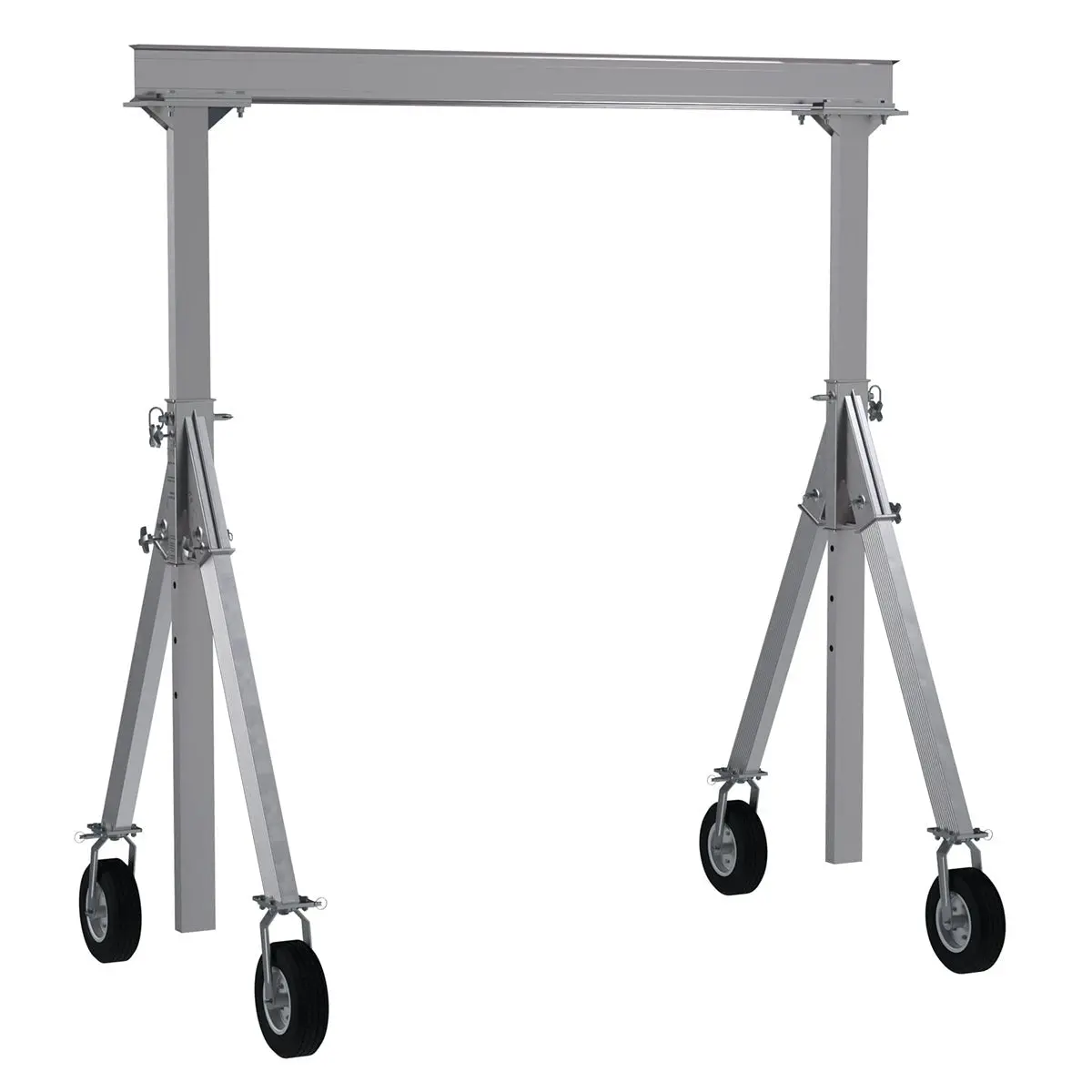 Adjustable Height Aluminum Gantry Cranes With Pneumatic Caster 1