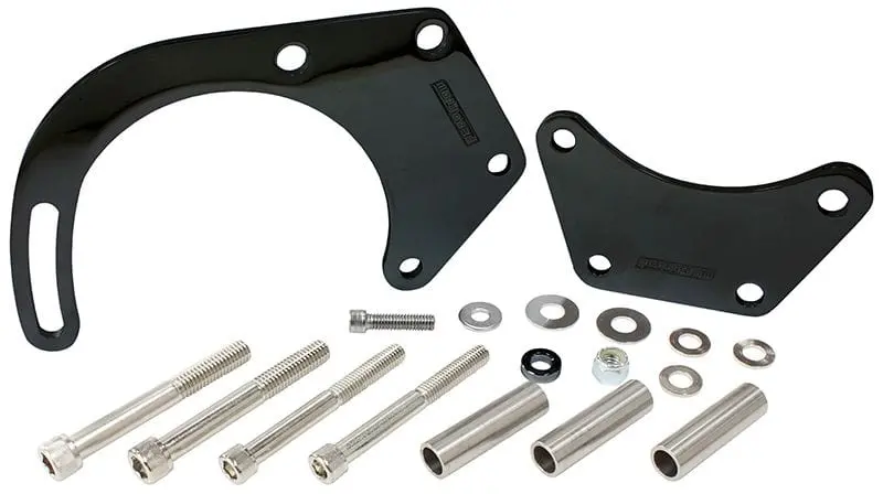 Low-Profile Alternator Mounting Bracket – Af64-4017Blk, Black Powder-Coated 1