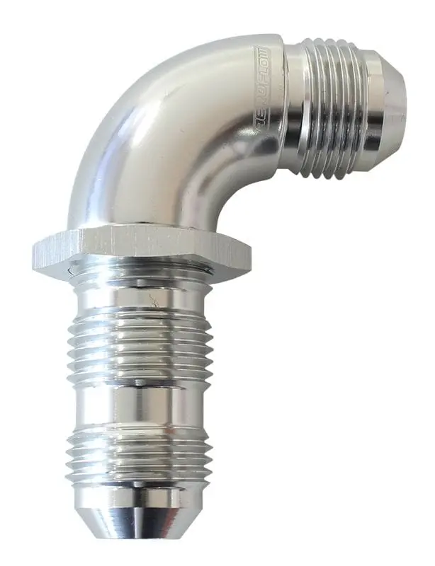 90-Degree Full-Flow An Bulkhead Fitting – -20An Size For Clean Fluid Routing 1