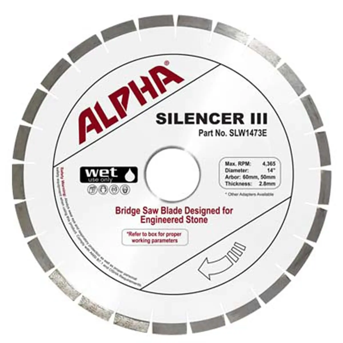 Alpha Silencer Iii Blade For Engineered Stone 1