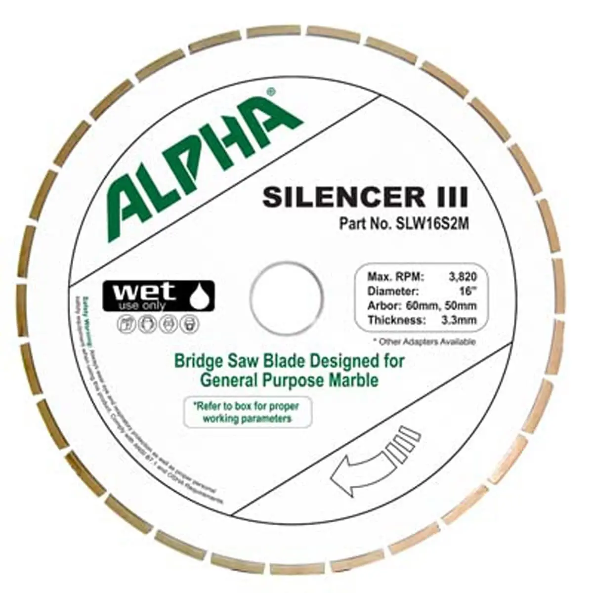 Alpha Silencer Iii Blade For Marble 1