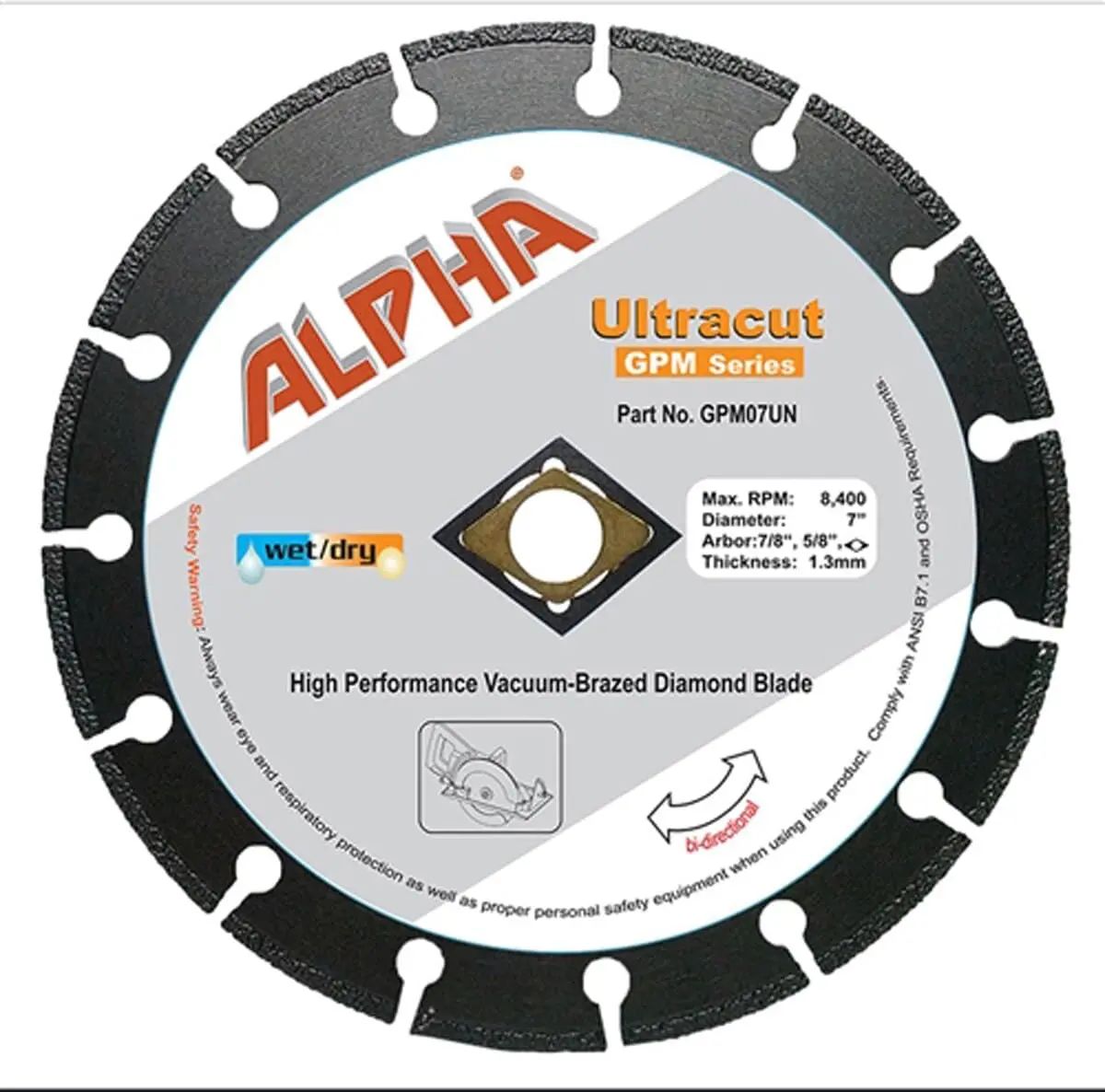 Alpha Ultracut Gpm Series Blade 1