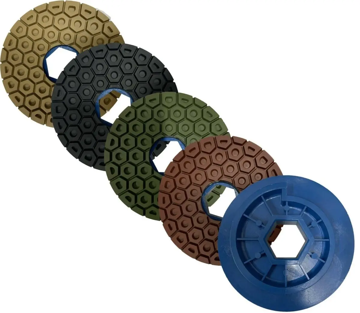 Blue Resin Snail Lock Pads 1