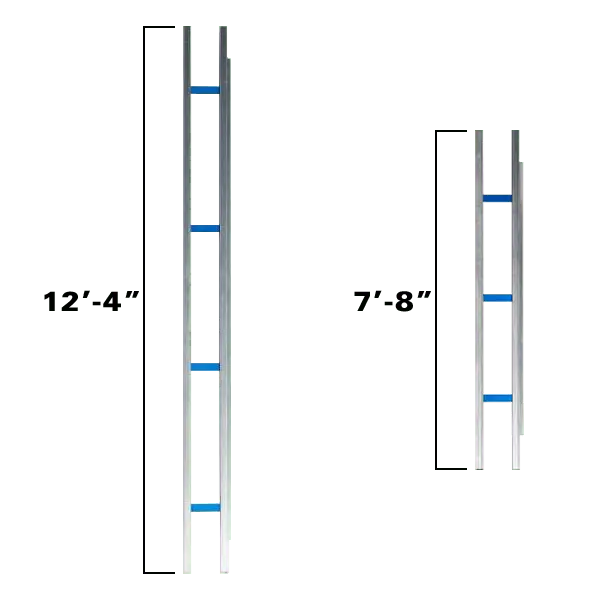Blue Ripper Rail Combo Pack - 92" (7'-8") & 148" (12'-4") 1