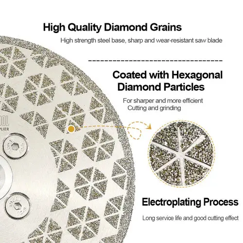 Electroplated Duo Blade Hex Shape With Flange 1