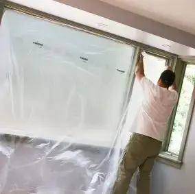 Cling Cover® Self-Adhering Plastic Sheeting 1