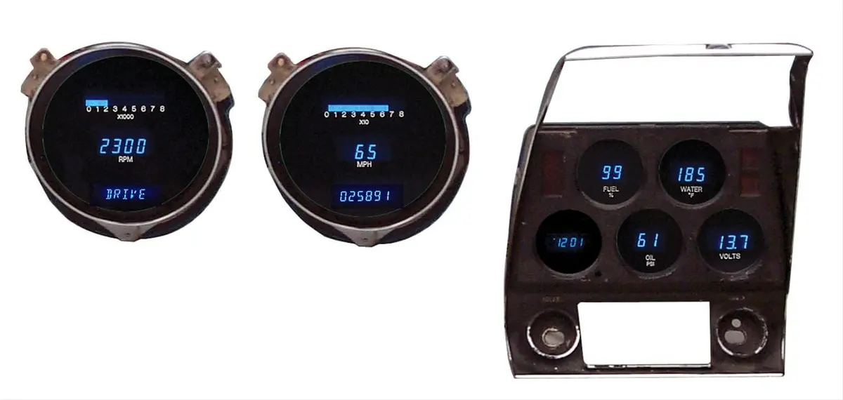 Dakota Digital Vfd3-68C-Vet-T Direct-Fit Digital Instrument Cluster 1
