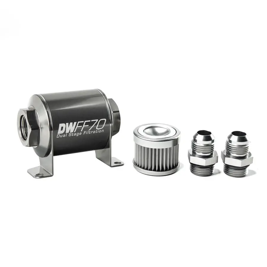 Deatschwerks High-Flow Inline Fuel Filter Kit With 10-Micron Element 1