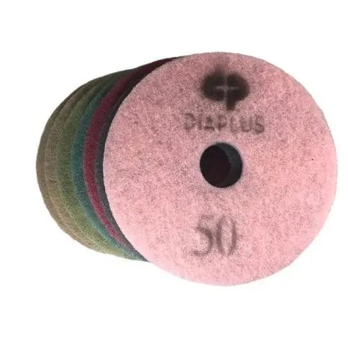 Dia Plus Pink Diamond Polishing Pad For Restoring Marble, Limestone, Sandstone, Travertine, Terrazzo, And Concrete 2