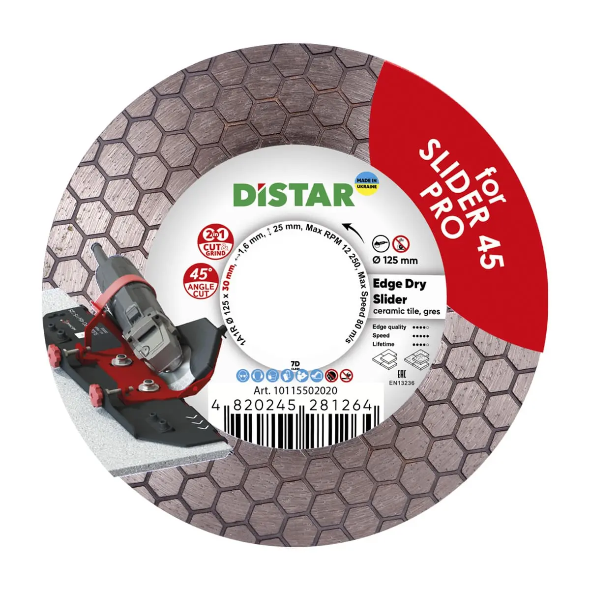 Diamond Cutting Blade 5"X1" Edge Dry Slider 1