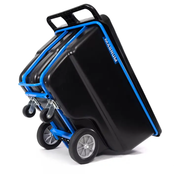 1 Cubic Yard Covered Capacity Dump Carts W/ Heavy-Duty Full Frame 1