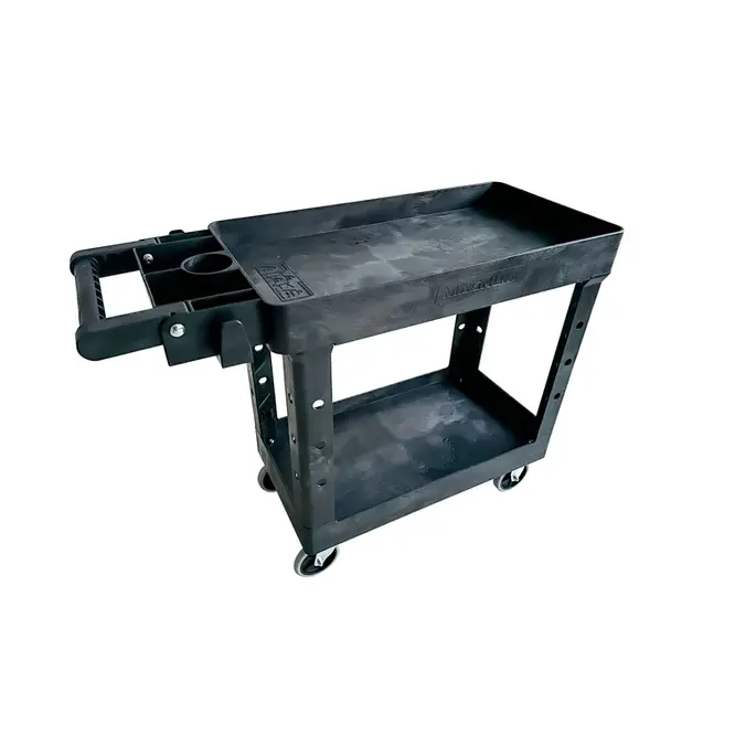 4117 Utility 2-Shelf Adaptable Service Cart W/ Standard 5" Non-Marking Casters 1