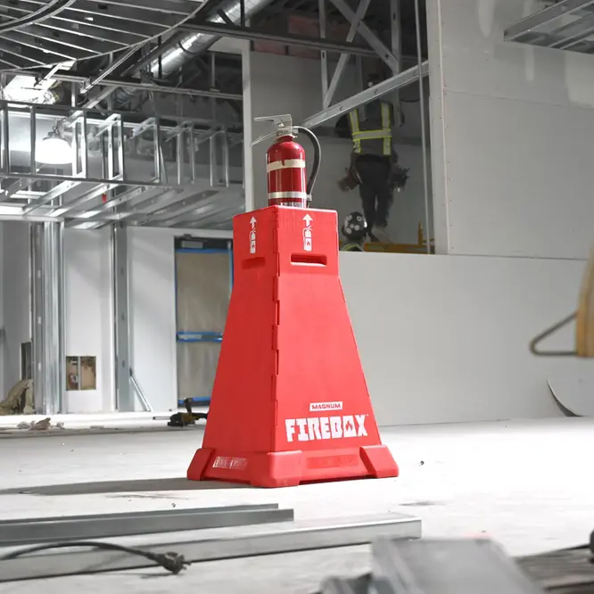 Firebox 34" Portable Fire Extinguisher Stand & Safety Station 1