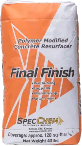 Final Finish Rapid-Hardening, Polymer-Modified Concrete Resurfacer 1