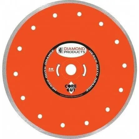 Heavy Duty Orange Continuous Rim Dry Tile Diamond Blades 1