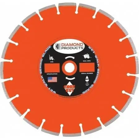 Heavy Duty Orange Cured Concrete Diamond Blades - H 1