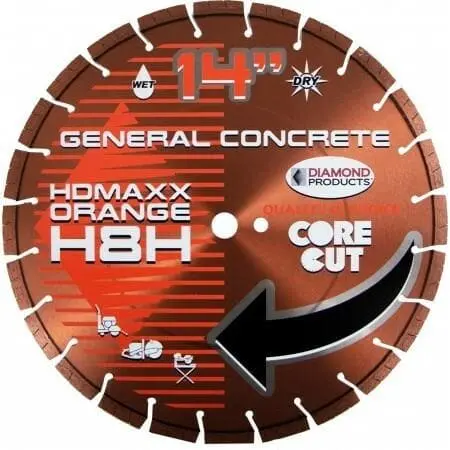 Heavy Duty Orange Maxx High Speed Diamond Blades - H8h 1
