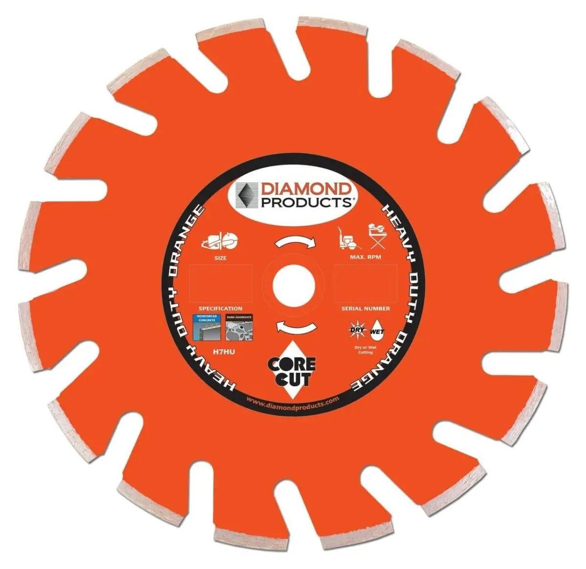 Heavy Duty Orange Ultimate High Speed Diamond Blade For Concrete 1