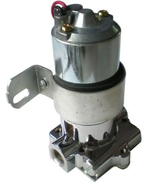 Chrome-Finished Electric Fuel Pump – 529 Lph At 9 Psi With 3/8" Inlet/Outlet 1