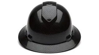 Shiny Black Ridgeline Full Brim Hard Hat (Case Of 12) 1