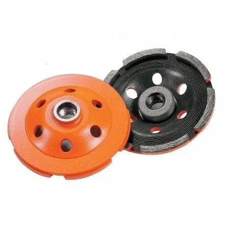 Single Row Heavy Duty Orange Segmented Cup Grinder 1