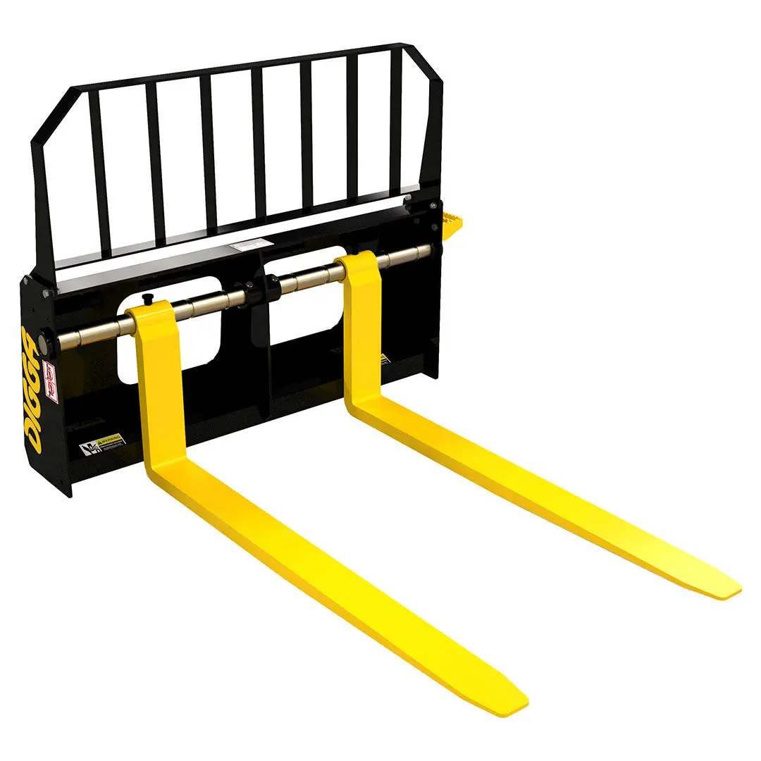 Skid Steer Loader Pallet Forks W/ Floating Tyne Design 1