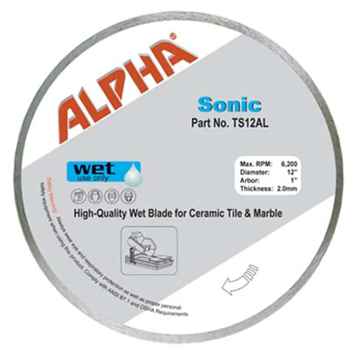 Sonic Wet Cutting Blade For Tile 1