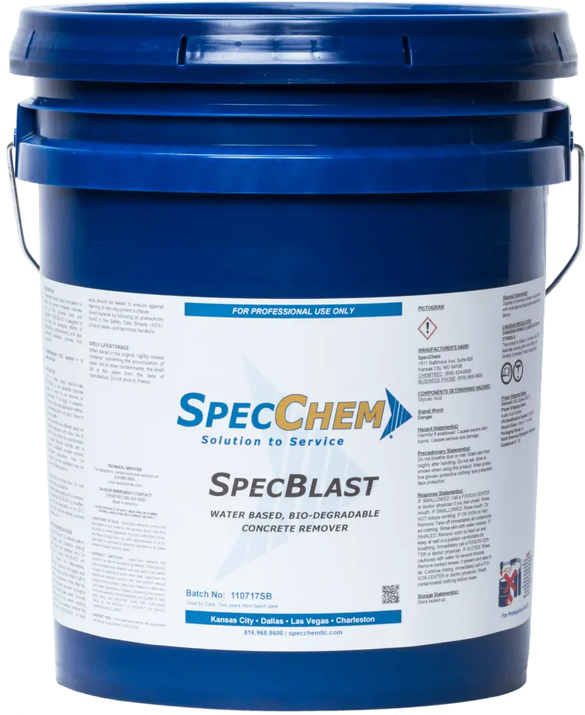 Specblast Water-Based, Bio-Degradable Concrete Remover 1