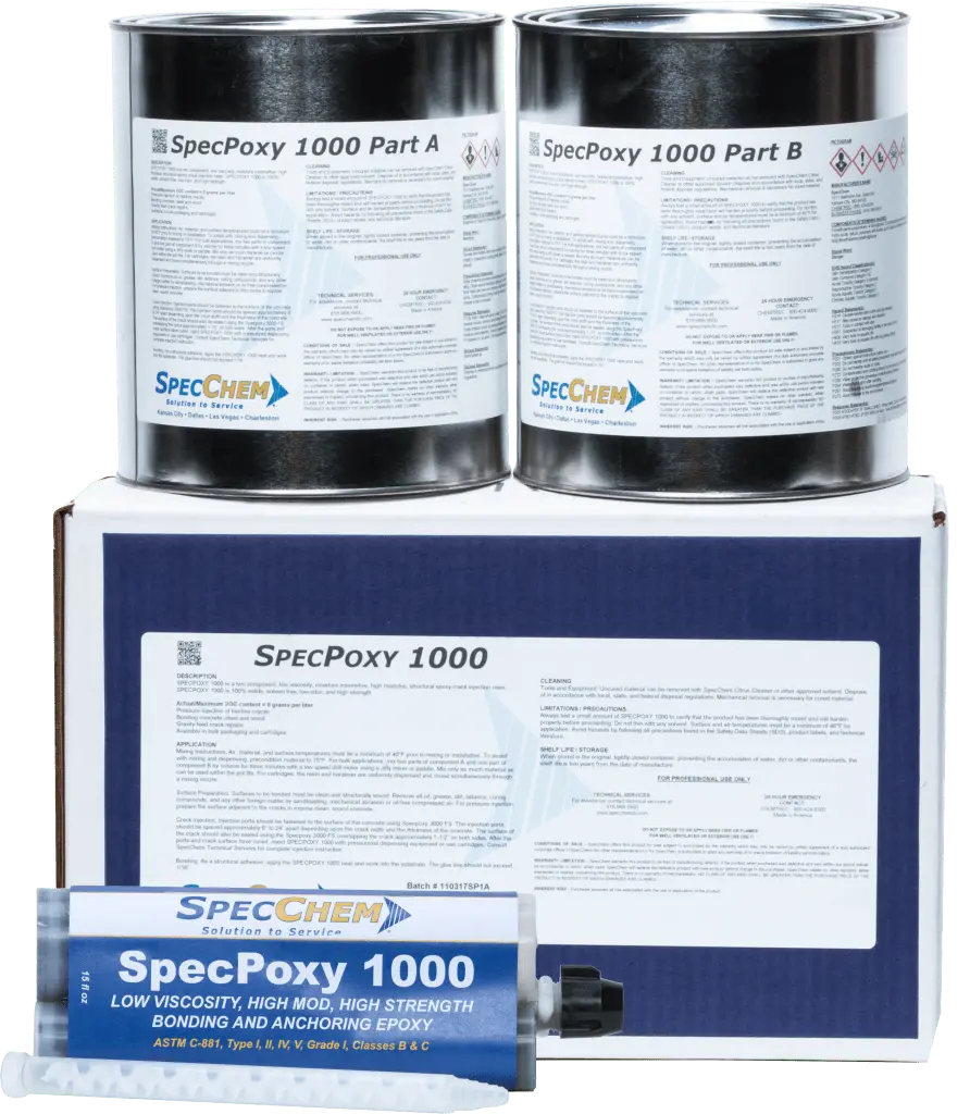 Specpoxy 1000 Astm 881 Compliant Hi-Mod Low Viscosity Epoxy Bonding Adhesive 1