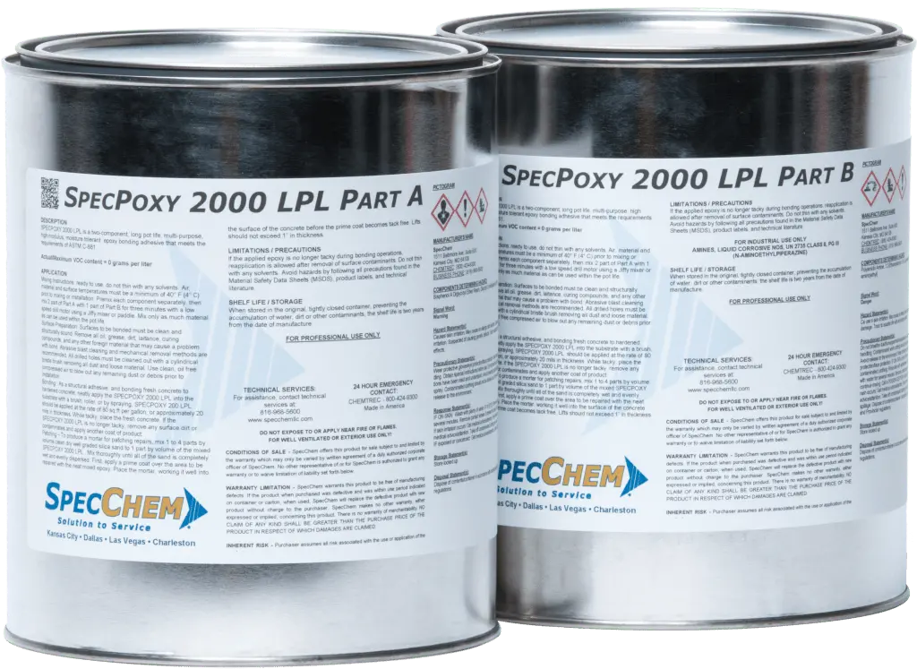 Specpoxy 2000 Lpl Astm 881 Compliant Hi-Mod, Lpl, Medium Viscosity Epoxy 1