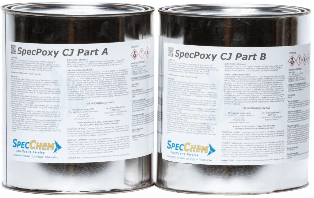 Specpoxy Cj 100% Solids, Semi-Rigid Epoxy Control Joint Filler 1