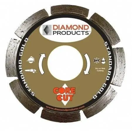 Standard Gold Segmented Small Diameter Diamond Blades 1