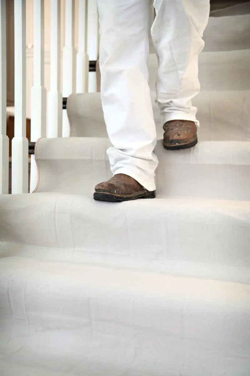 Stay Put® Plus Slip Resistant Canvas Dropcloth 1