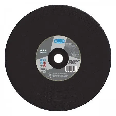 Tyrolit Premium High Speed Gas & Electric Saw Wheels For Ductile/Cast Iron & Asphalt-Type 1 1