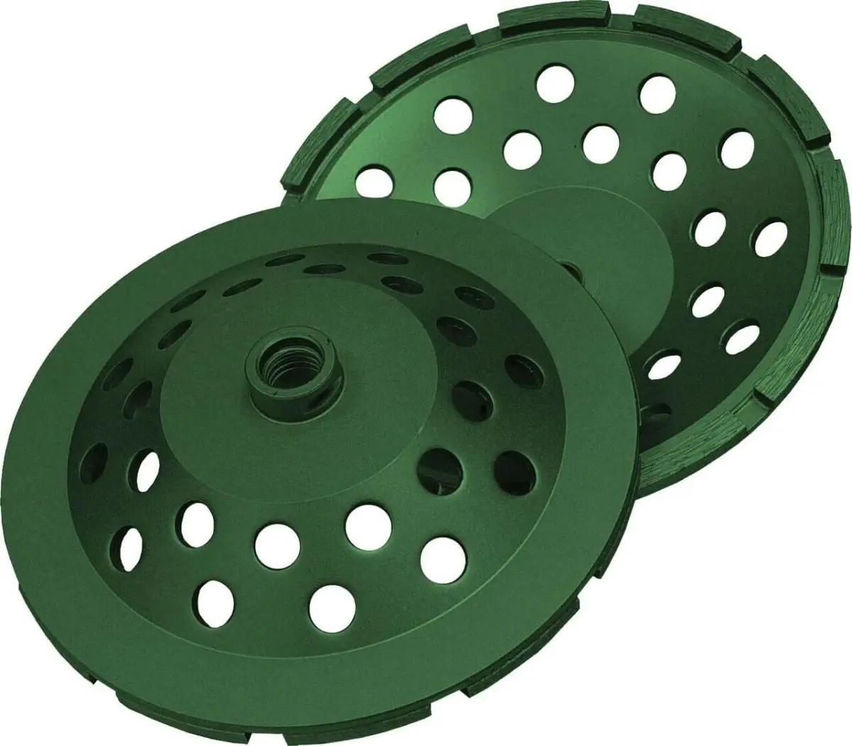 Utility Green Segmented Cup Grinder Single Row 1