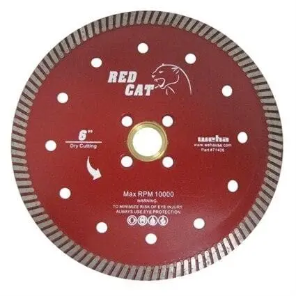 Weha 6" Red Cat Turbo Blade For Granite, Engineered Stone, Quartz 1