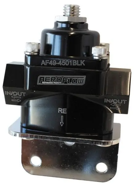 Adjustable Billet Bypass Fuel Pressure Regulator – 4.5–9 Psi Range (Af49-4501Blk) 1