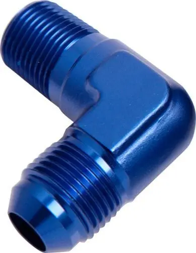 3/8" Npt To -10An Male Flare Adapter – 90° Fitting (Af822-10-06) 1