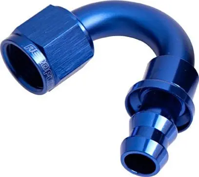 400-Series Push-Lock Hose End – 150° Elbow, -8An (Af405-08) 1