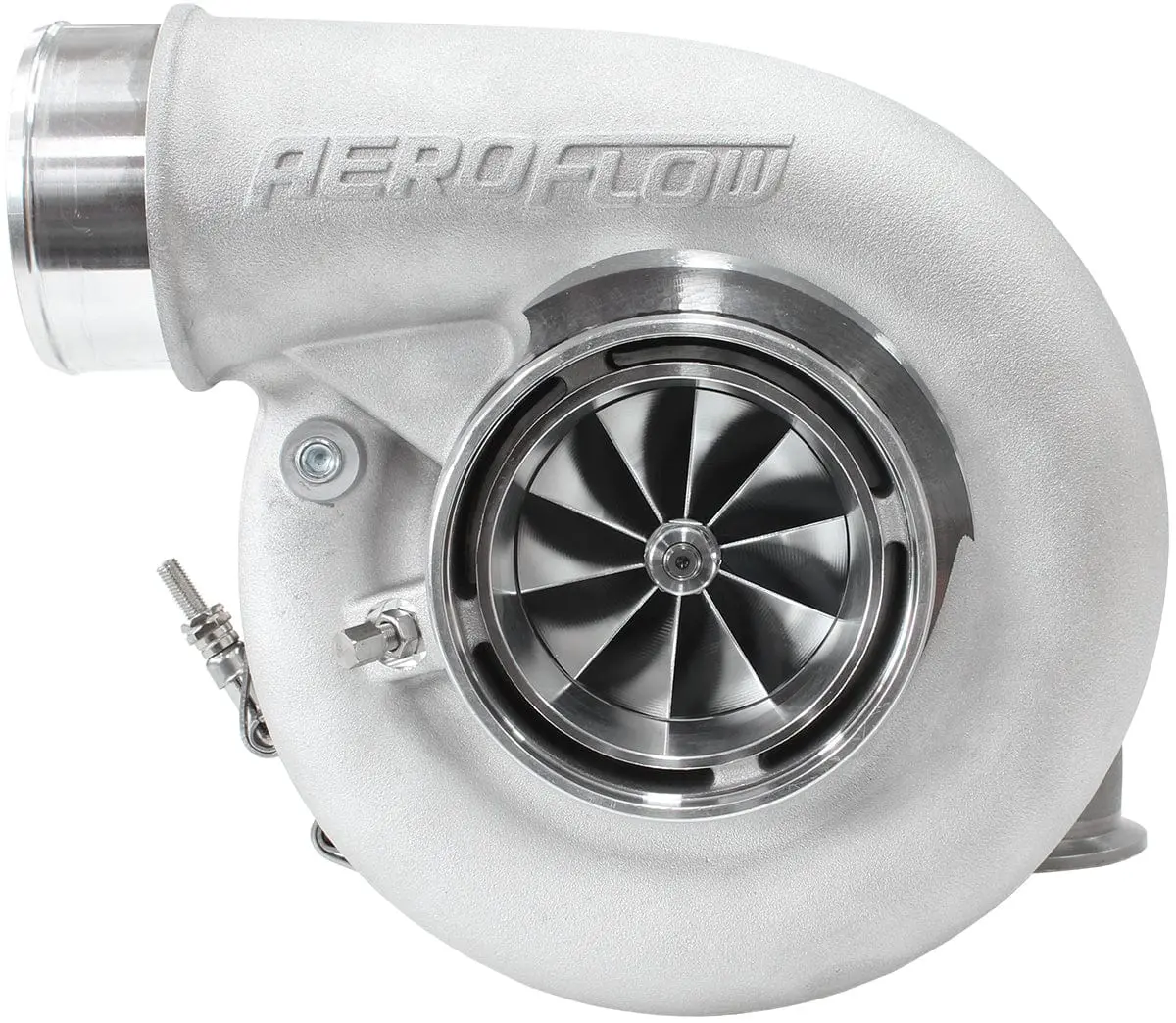 Boosted Af80 7375 Turbocharger – 1.28 A/R, Reverse Rotation, 1200Hp, Natural Cast Finish 1