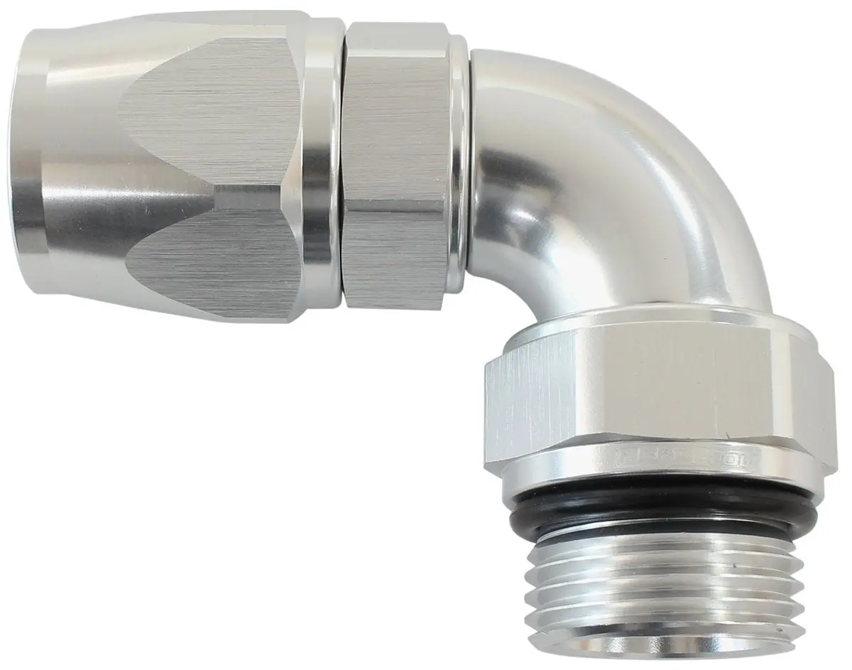 Af583-06-06Ds 90° Orb-To-An Swivel Hose Fitting – -6 Orb Male To -6An Female, Ptfe-Lined 1