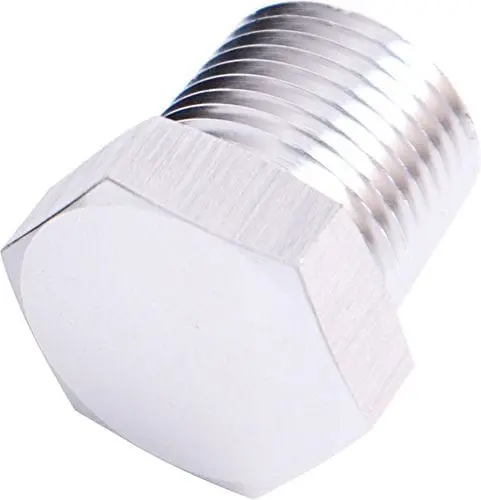 3/8" Npt Hex Head Threaded Plug – Stainless Steel Fastening Component 1