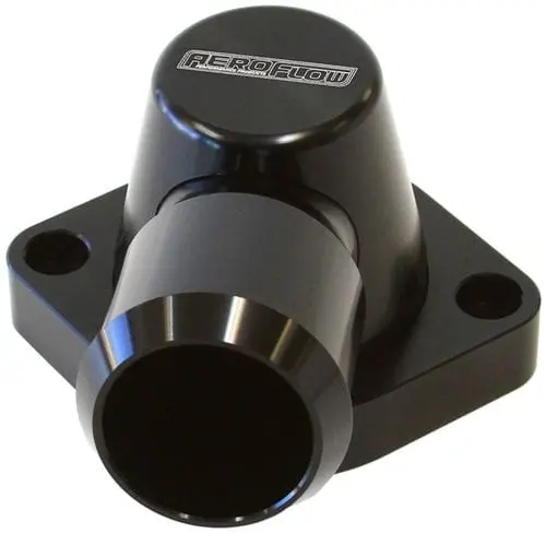 Billet Swivel Thermostat Housing – Black Anodized (Af64-2115Blk) 1