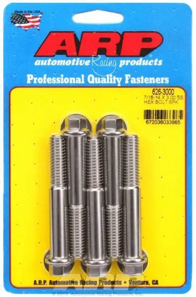 Ar626-3000 Stainless Steel Hex Head Bolt Pack – 5-Piece Metric Fastener Set 1