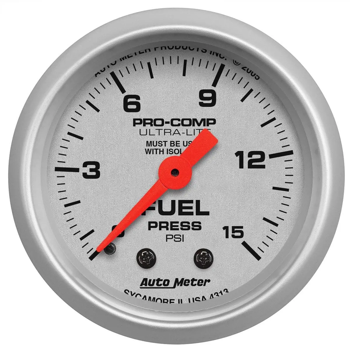 Ultra-Lite Fuel Pressure Gauge – Lightweight Analog Readout With 0–15 Psi Range 1