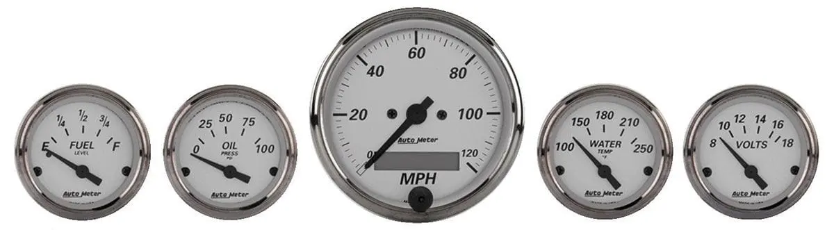American Platinum Series 5-Gauge Dash Kit With Chrome Bezels 1