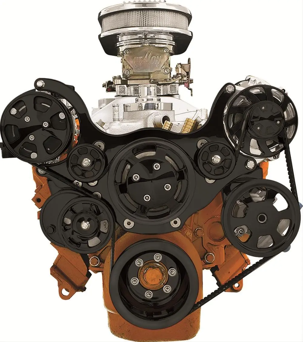 Billet Specialties Tru Trac Serpentine Drive System With Integrated A/C Bracket (Blk13800Pa) 1