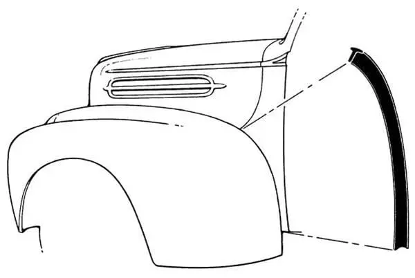 Bob Drake Reproduction Weatherstrip Seal – Position-Specific (Part #21C-16068) 1